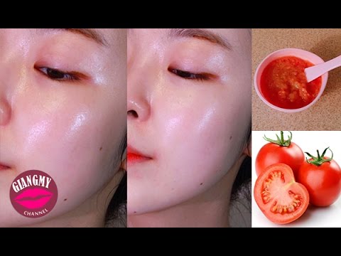 Mẹo Làm Đẹp | Cách Làm Trắng Da Mặt Cấp Tốc Từ Cà Chua (Lemon Tomato Mask ) | Giang My Channel 4
