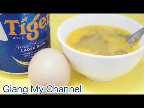Mẹo Làm Đẹp | Cách Làm Trắng Da Tại Nhà Chỉ Bằng Trứng Gà & Bia | Giang My Channel 1