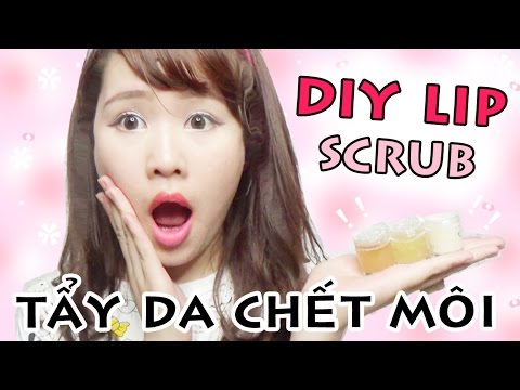 DIY SON 7 | LÀM MẶT NẠ TẨY TẾ BÀO CHẾT MÔI - Lip Scrub DIY | Ngọc Bube 15