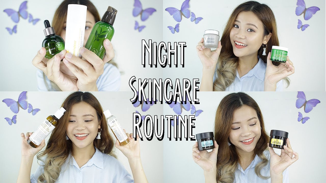 Các bước chăm sóc da ban đêm | Dành cho da khô/thường | Night Skincare Routine | Ashley Van 16